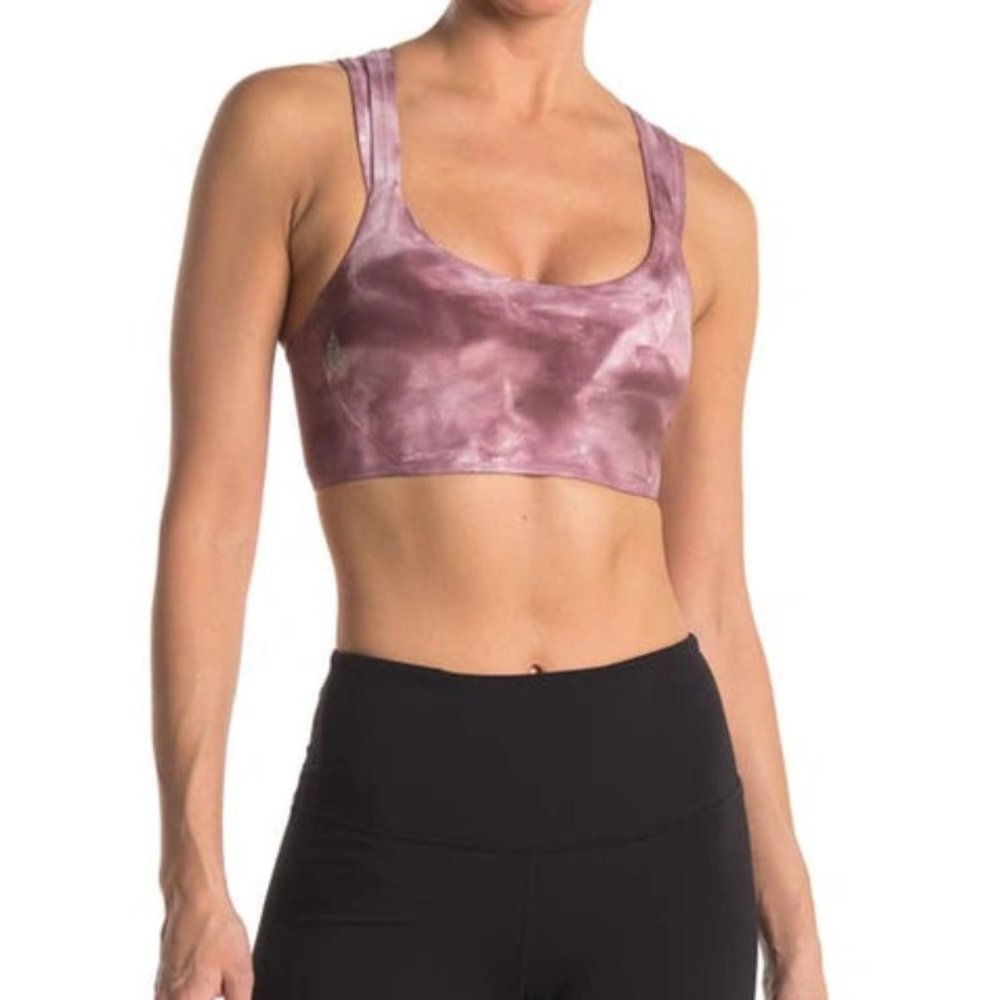 NWOT Free People Movement On the Radar Tie Dye Bra in Purple